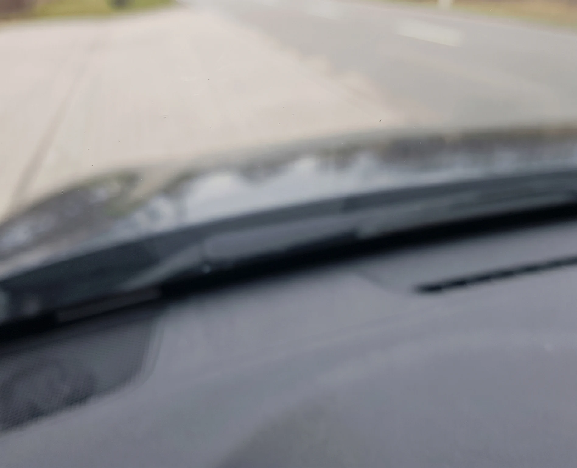 Repaired windscreen, clear glass